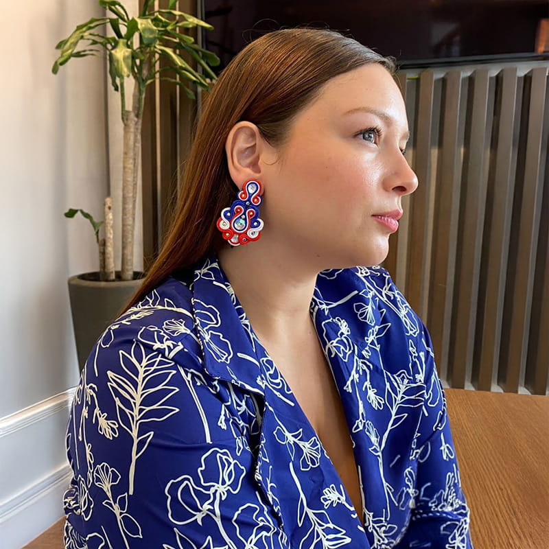 Aretes Soutache Ref. Radiante - Imagen 2
