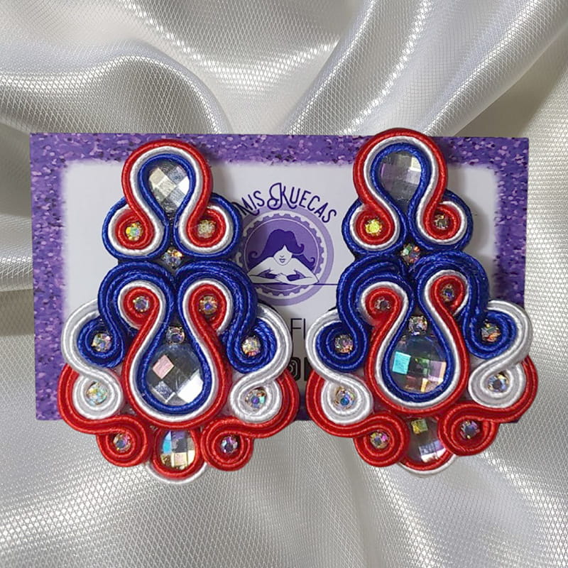 Aretes Soutache Ref. Radiante - Imagen 3