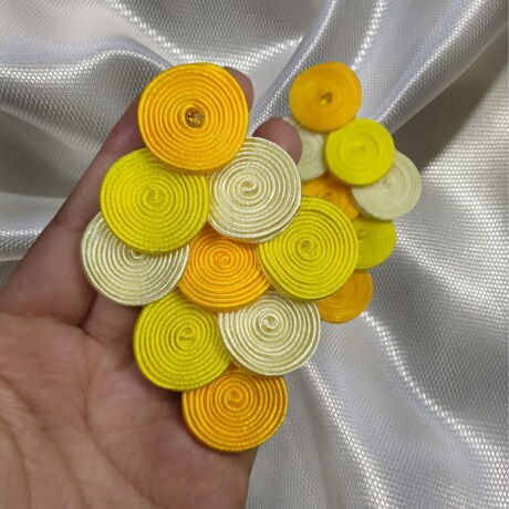 Aretes Soutache Ref. Raquel - Amarillo