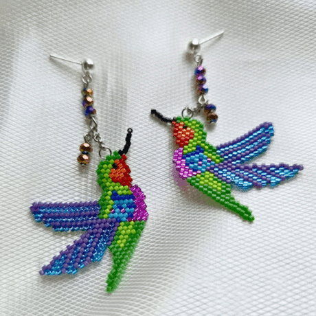 Aretes Miyuki Ref. Colibrí