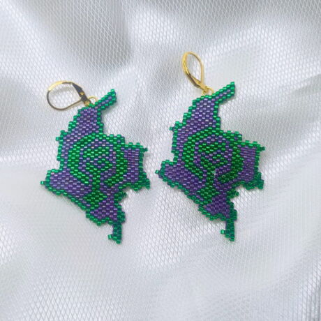 Aretes Miyuki Ref. Feminista - Mapa de Colombia