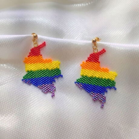Aretes Miyuki Ref. Mapa de Colombia LGBTIQ+