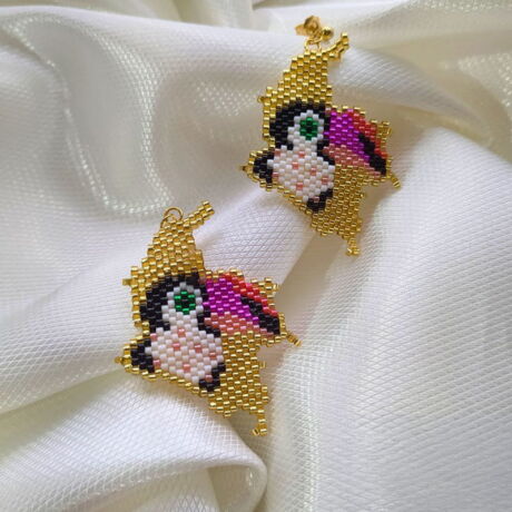 Aretes Miyuki Ref. Tucan - Mapas Aves de Colombia