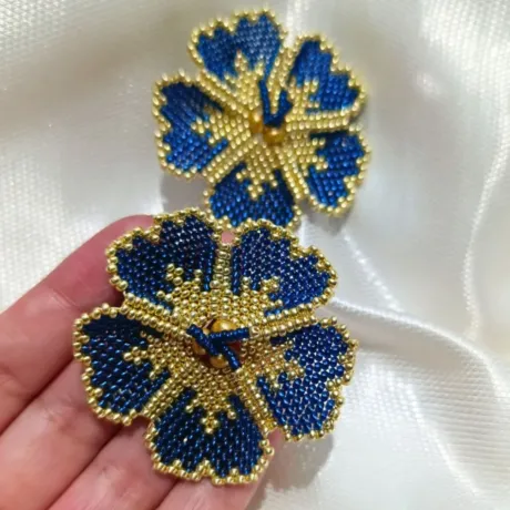 Aretes Mostacilla Ref. Cayeja - Azul